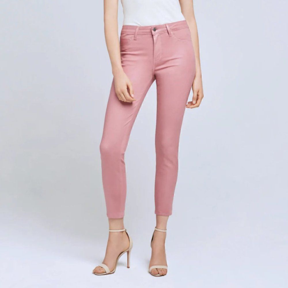 L’AGENCE Margot High Rise Skinny Jeans in Dusty Rose Size 24